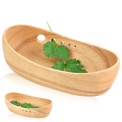 SKLENICE Wooden Herb Stripper Bowl Handmade Herb Stripper Tool with 5 Different Hole Sizes Efficient Herb Peeling Cup Herb Leaf Peeler for Separating Leaves Kale Broccoli Thyme Basil Rosemary