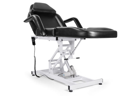 Beautymega Black Electric Beauty Bed Spa Styling Salon Beauty Chairs Massage Hydraulic Pump Cutting Chairs Reclining All Purpose Tattoo Equipment