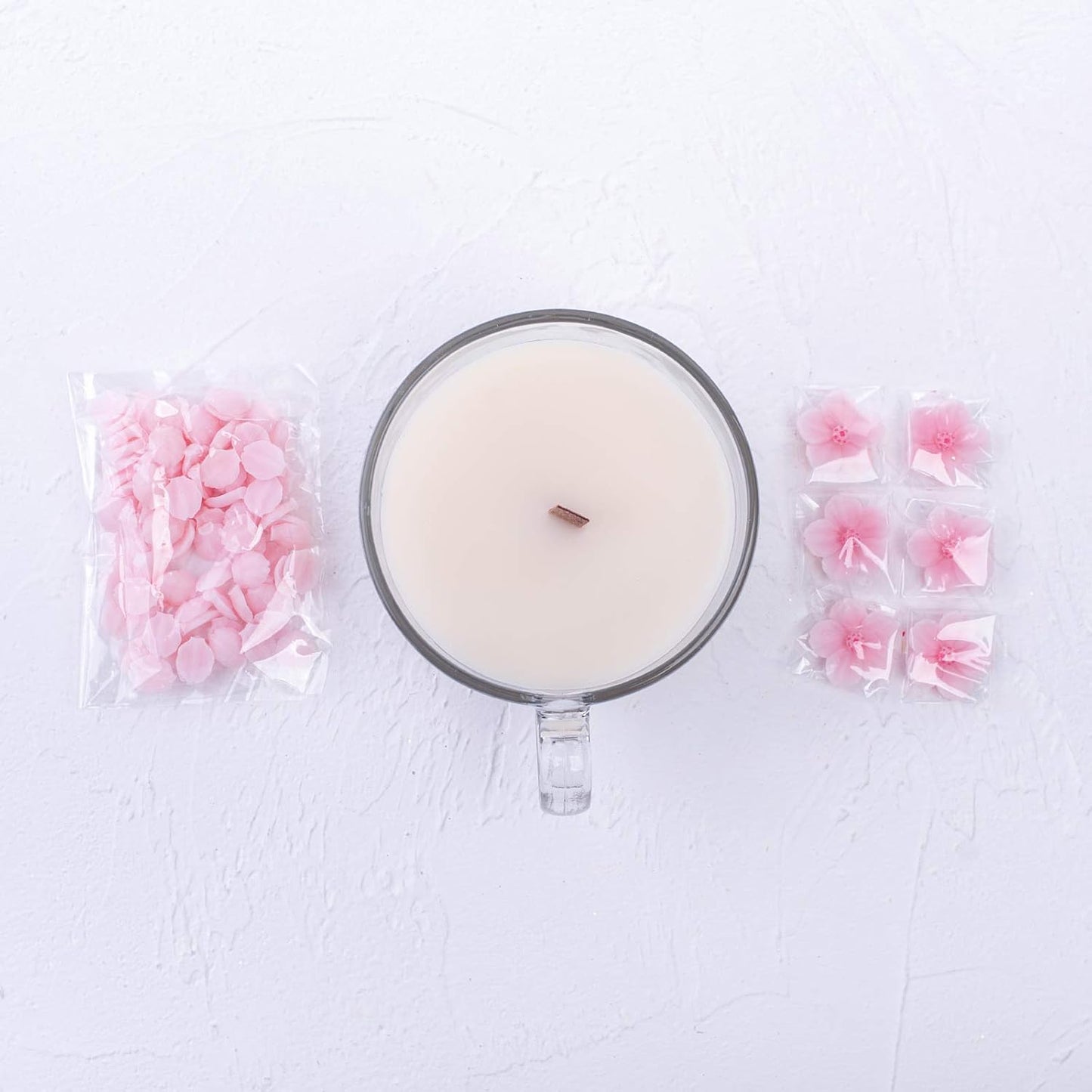 Romantic Sakura Cup Scented Soy Candle, Birthday Gift Wedding Favor