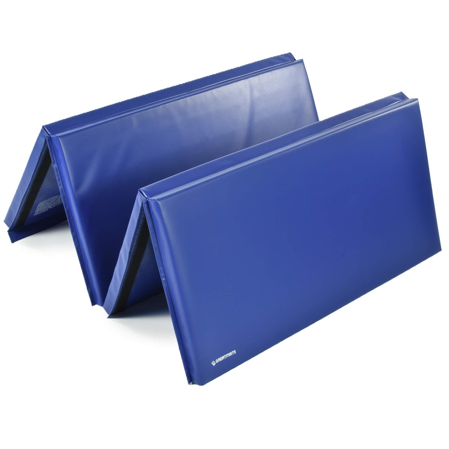 Greatmats Gym Mats 4x8 Ft x 2 Inch, Gymnastics Folding and Tumbling Cheer Mat, (Blue)