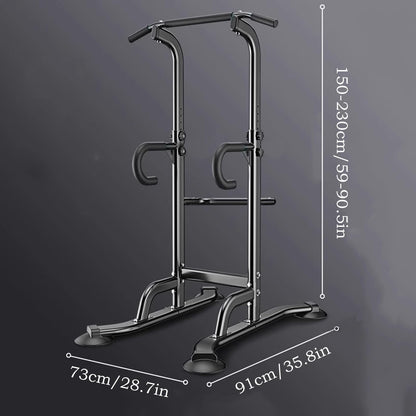 Freestanding Pull Up Bar Adjustable Dip Bar Power Tower Workout Station Muscle Building Strength Training Equipment 1300lbs Weight Capacity