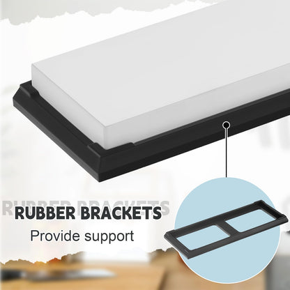 WILLBOND 15000# Whetstone Knife Sharpening Stone Glass Sharpening Stone 2 3/4" W x 8 3/4" L Whetstone Grit Single Side 0.2" Thick Wet Honing Knife Sharpener Oilstone for Kitchen