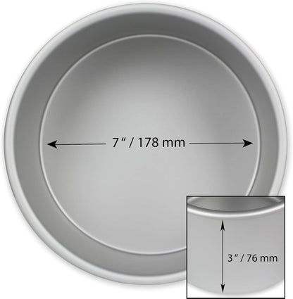 PME Professional Aluminum Baking Pan - Round 7 x 3in