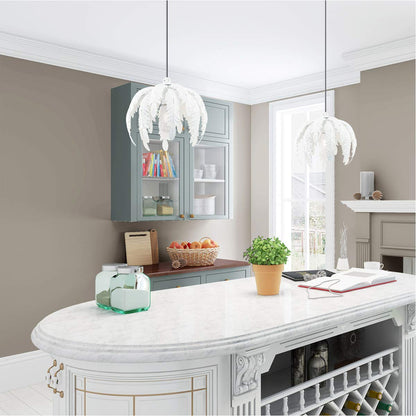 Livex Lighting 41231-60 Acanthus - One Light Mini Pendant, Antique White Finish with Antique White Metal Shade