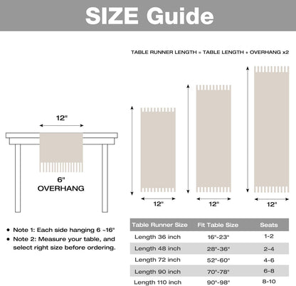 12 36 inch, duduta Black White Tree Boho Macrame Table Runner x Farmhouse Dresser Covers Coffee Table Runner