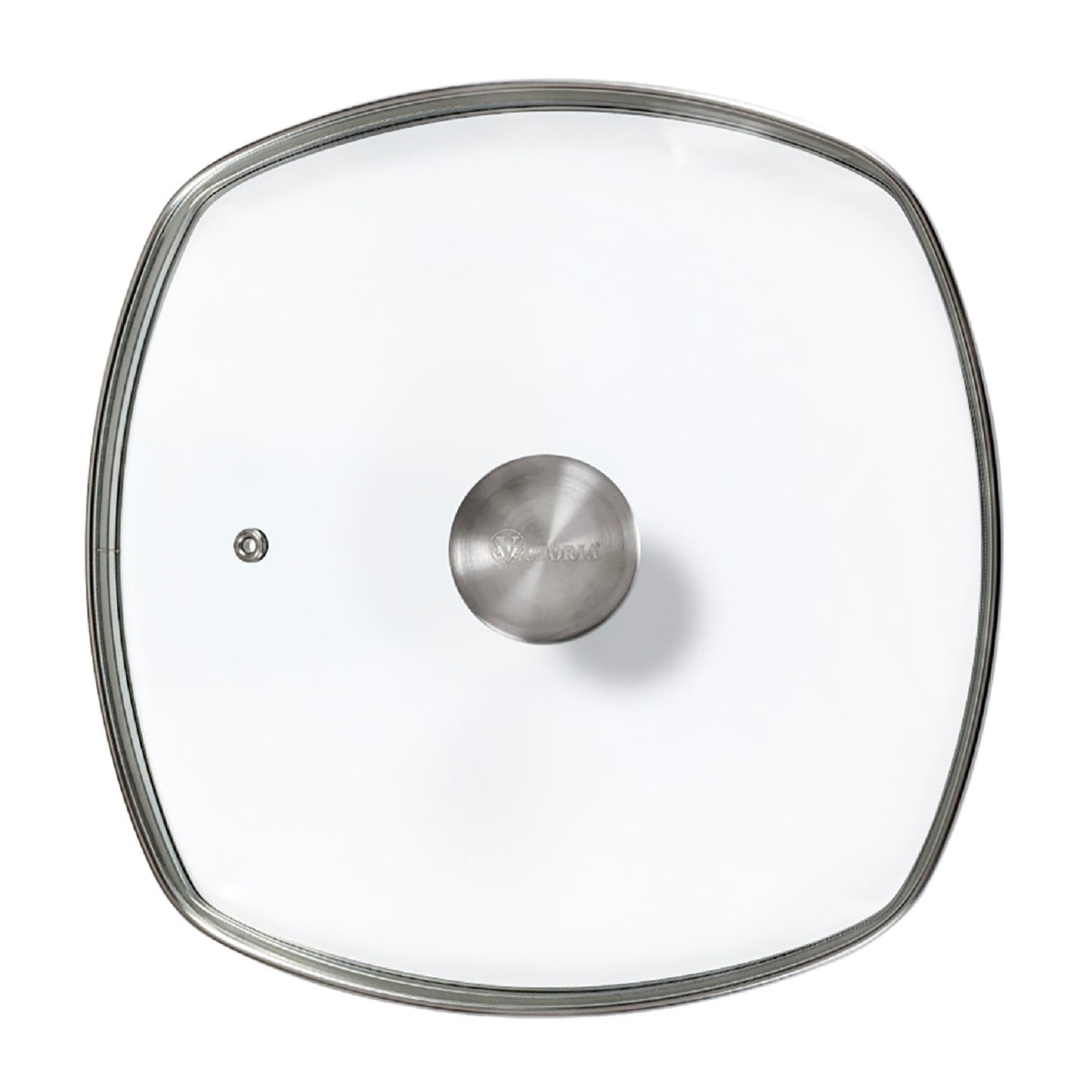 9.7-Inch Glass Lid for Victoria Square 10-Inch Square Skillet or Pan, Custom Made for Only Victoria Brand, Internal Diameter 9.7-Inch, External Diameter 10 Inch