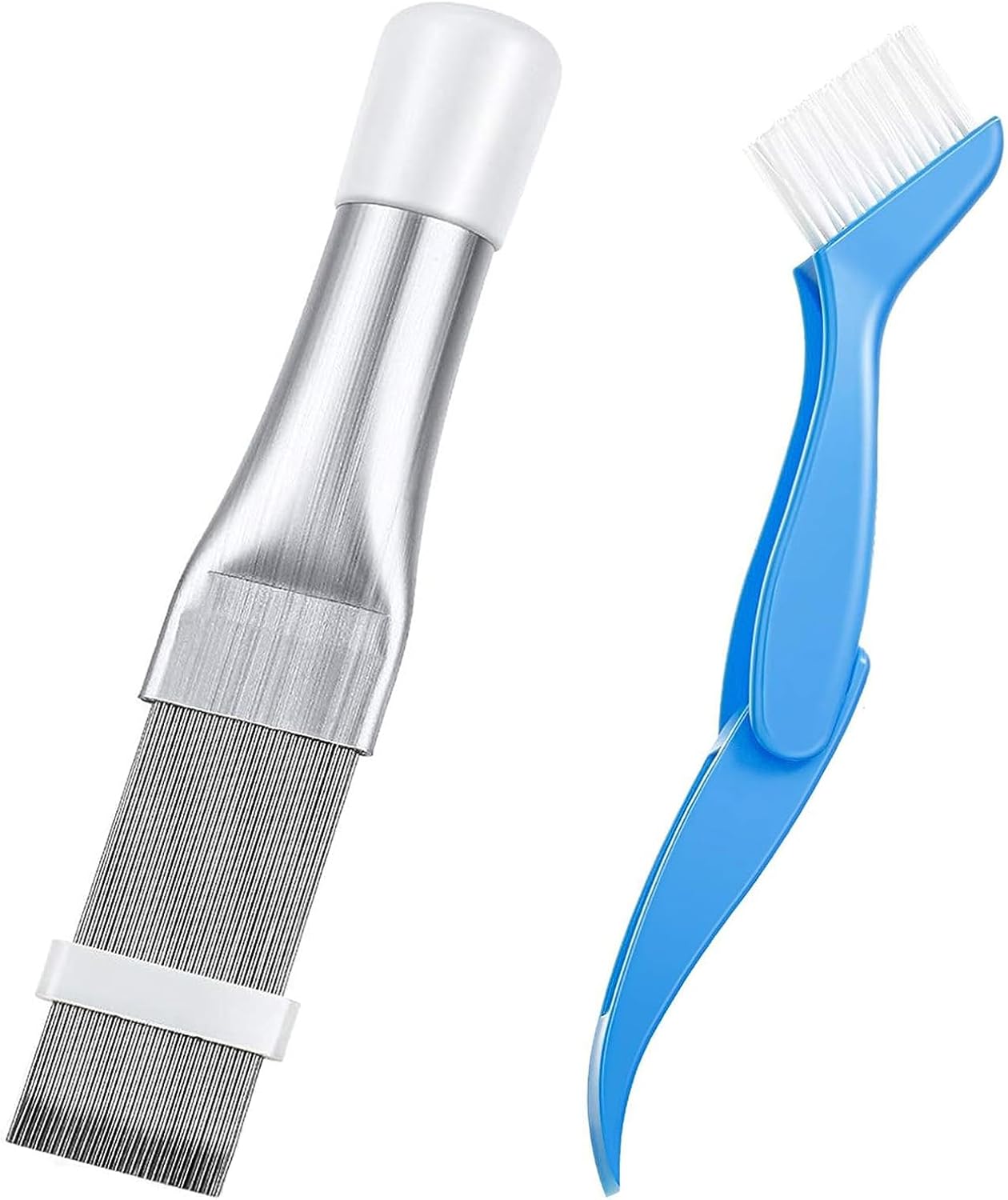 Air Conditioner Condenser Fin Comb Cleaner Kit 2Pcs, Stainless Steel Metal Fin Comb for Radiator Repair
