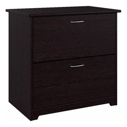 BOWERY HILL 2-Drawer Wood Lateral File Cabinet, Chocolate Espresso Oak Finish, 31.5" W x 30.25" H x 19.88" D, Transitional Home Office Storage for Letter/Legal/A4 Files, Smooth Full-Extension Ball