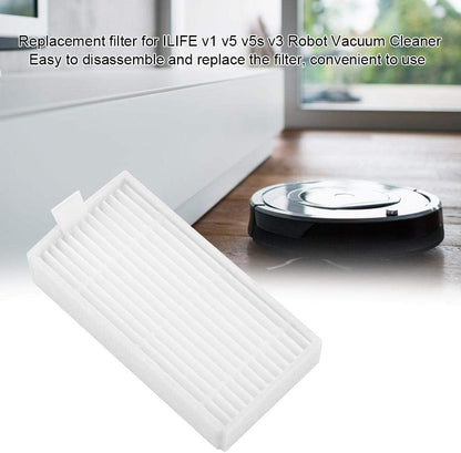 Yosooo Vacuum Cleaner Filter, Robot Replacement Parts for ILIFE v1, v5, v5s, v3, 10 Pcs