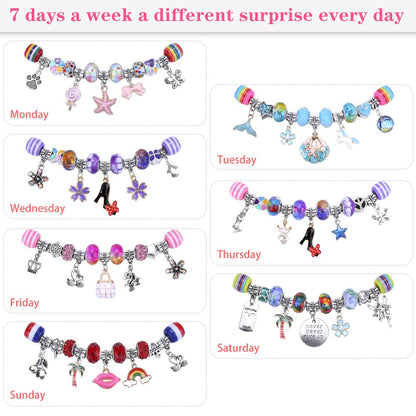 VICTLOV Charm Bracelet Making Kit, DIY Craft for Girls, Unicorn/Mermaid Crafts Gifts Set for Arts and Crafts for Girls Teens Ages 5-12