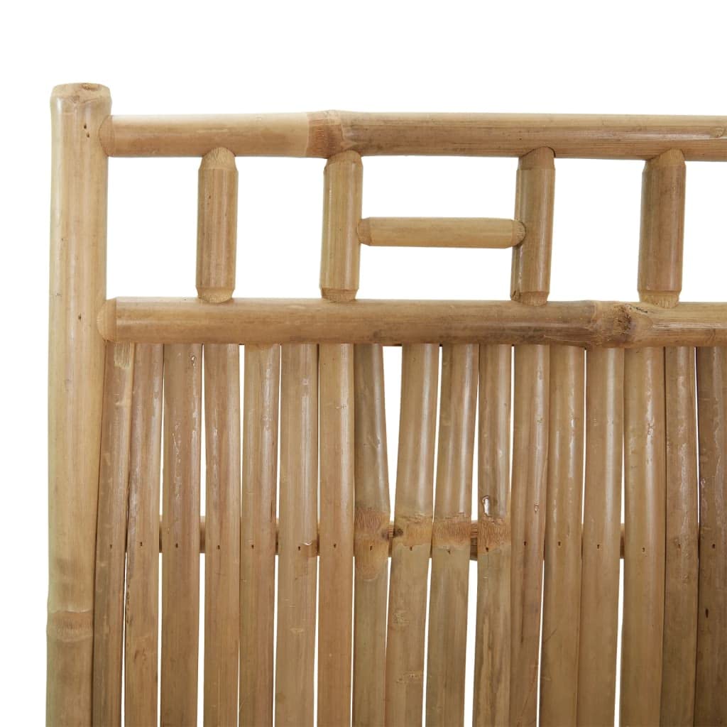 5-Panel Bamboo Room Divider 78.7"x70.9" Foldable Privacy Screen, 5-Panel Natural Bamboo Partition for Home Decor and Space Separation, Durable and Weather-Resistant Folding