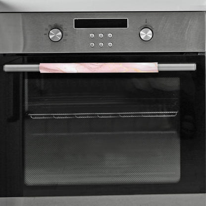 Pink Rose Gold Marble Print Refrigerator Door Handle Covers, Set of 2 Kitchen Appliance Handle Protectors