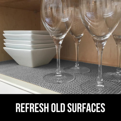 Gorilla Grip Drawer Shelf and Cabinet Liner, Thick Non-Adhesive Liners Protect Kitchen Cabinets, Cupboard, Bathroom