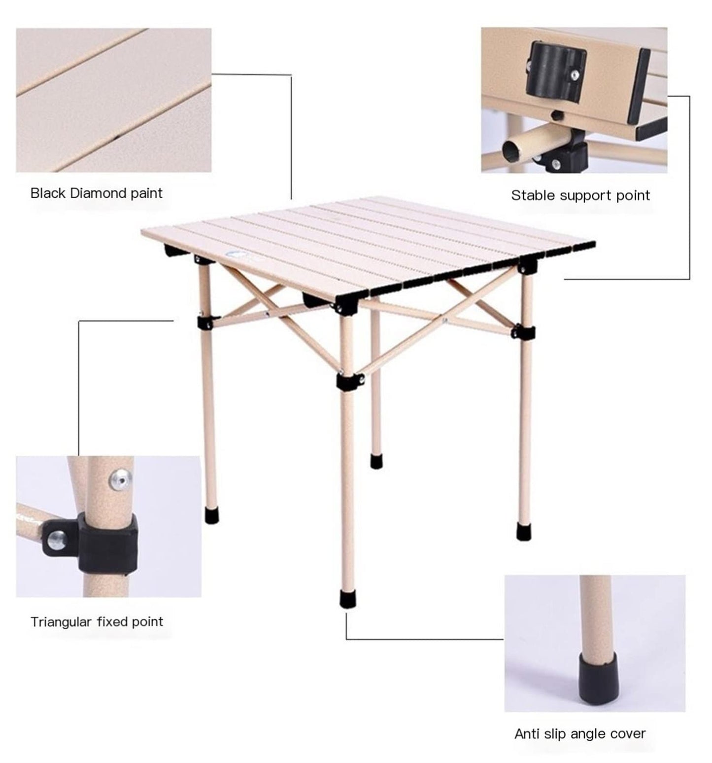 YFCDZVBH Outdoor Picnic Folding Table, Outdoor Portable Small Table, Balcony Barbecue Small Stall Table