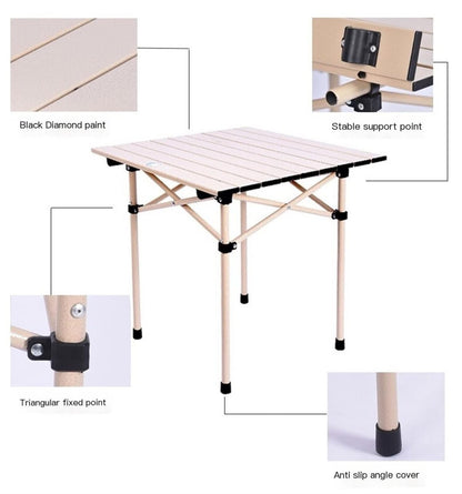 YFCDZVBH Outdoor Picnic Folding Table, Outdoor Portable Small Table, Balcony Barbecue Small Stall Table