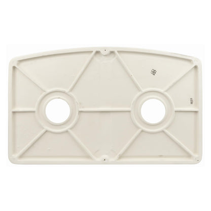 Single Bowl Kitchen Sink - 33 Inch Fireclay Deep Curved Apron Front Kitchen Sink - Premium Double Bowl Sinks for Home, Farmhouse (Grid & Strainer Included) White