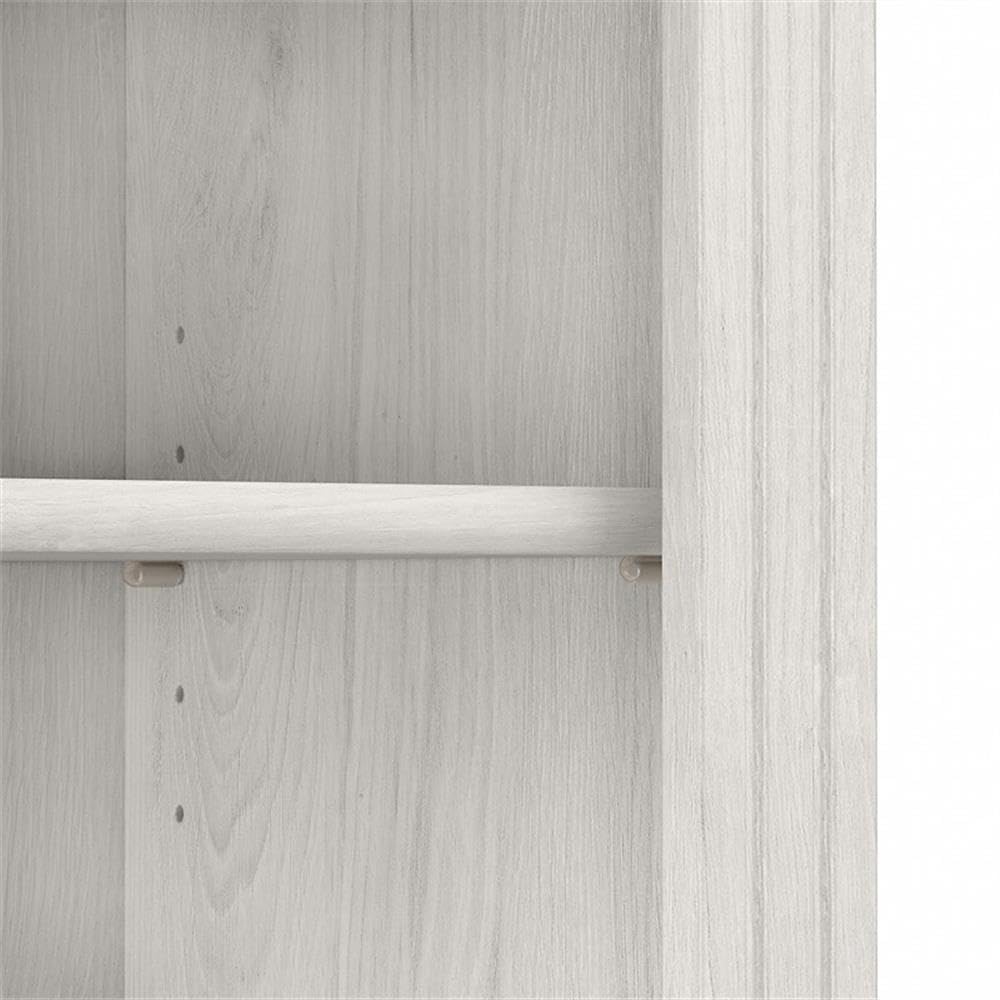 Bush Home Saratoga Tall 5 Shelf Bookcase - Set of 2 in Linen White Oak