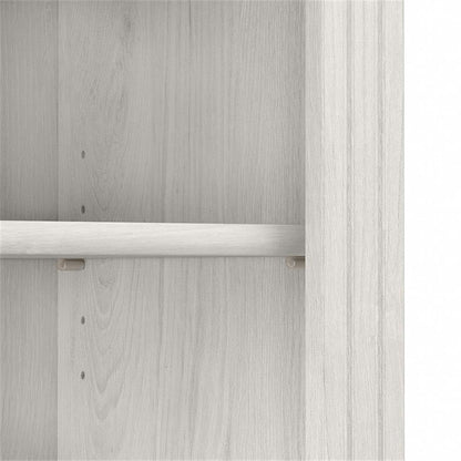 Bush Home Saratoga Tall 5 Shelf Bookcase - Set of 2 in Linen White Oak