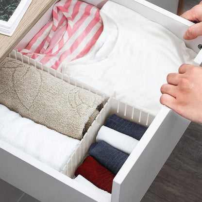 44Pcs Drawer Dividers with Fixing Buckle, Adjustable Drawer Organizer Storage Separator for Clothes, Cutlery, Socks, Underwear, Makeup, Dresser, Kitchen, Bedroom, Office, Bathroom, 14.5 * 2.75in