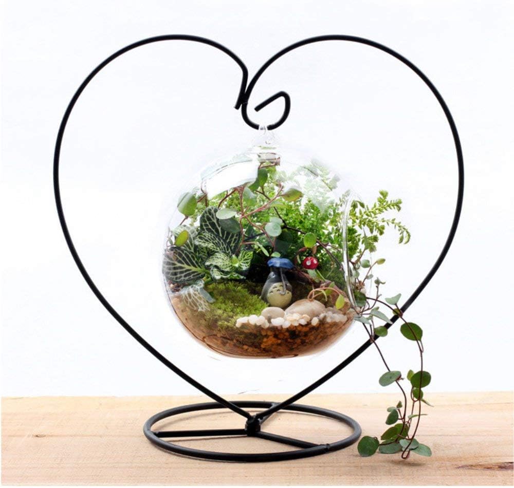 Heart-Shaped Iron Plant Stand for Air Plants - Stylish Hanging Holder