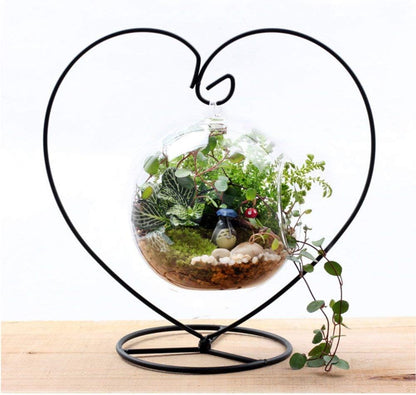 Heart-Shaped Iron Plant Stand for Air Plants - Stylish Hanging Holder