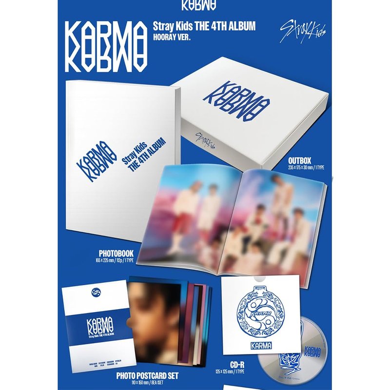 STRAY KIDS KARMA [CEREMONY Ver.] 4th Album + Pre-Order Gift & 3 Extra Photocards Set