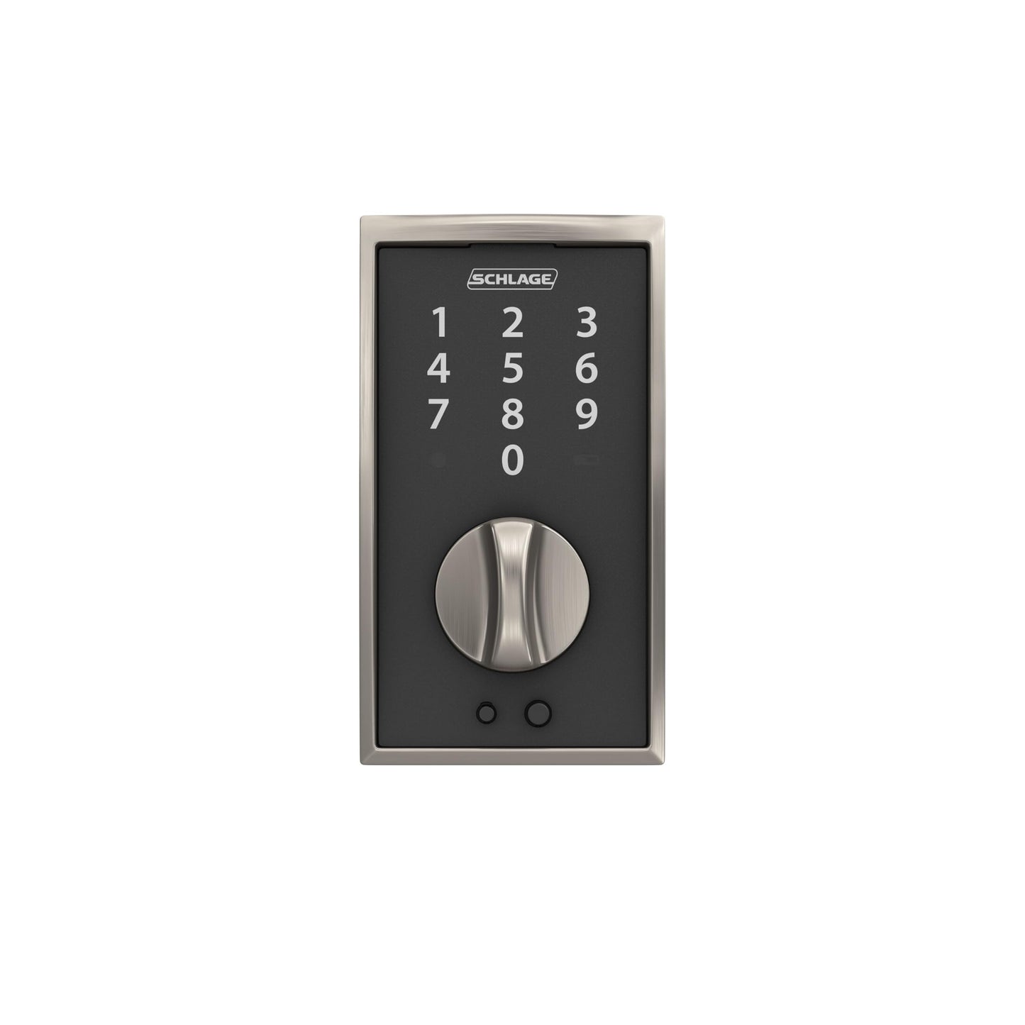 SCHLAGE BE375 CEN 622 Touch Keyless Touchscreen Electronic Deadbolt Lock, Matte Black