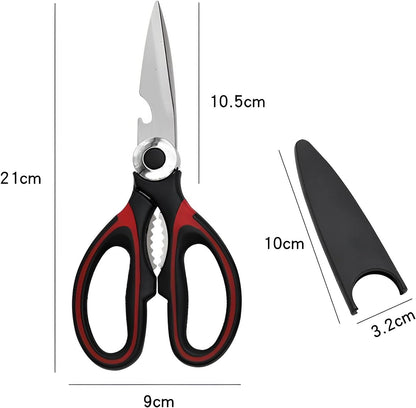 Multipurpose Kitchen Scissors, Left and Right Handed Kitchen Shears, Stainless Steel Blades, Kitchen Gadgets