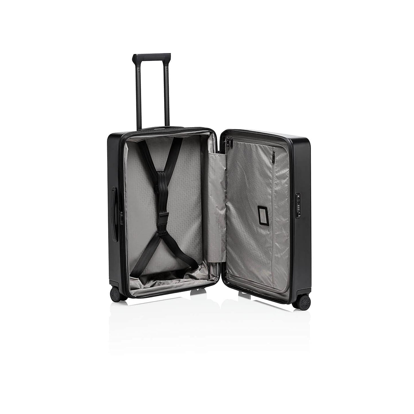 Bric's PORSCHE DESIGN 27 inch Expandable Spinner Luggage - Expandable Depth of 1.5" - Hardside Travel Suitcase - Roadster Collection - Black Matte