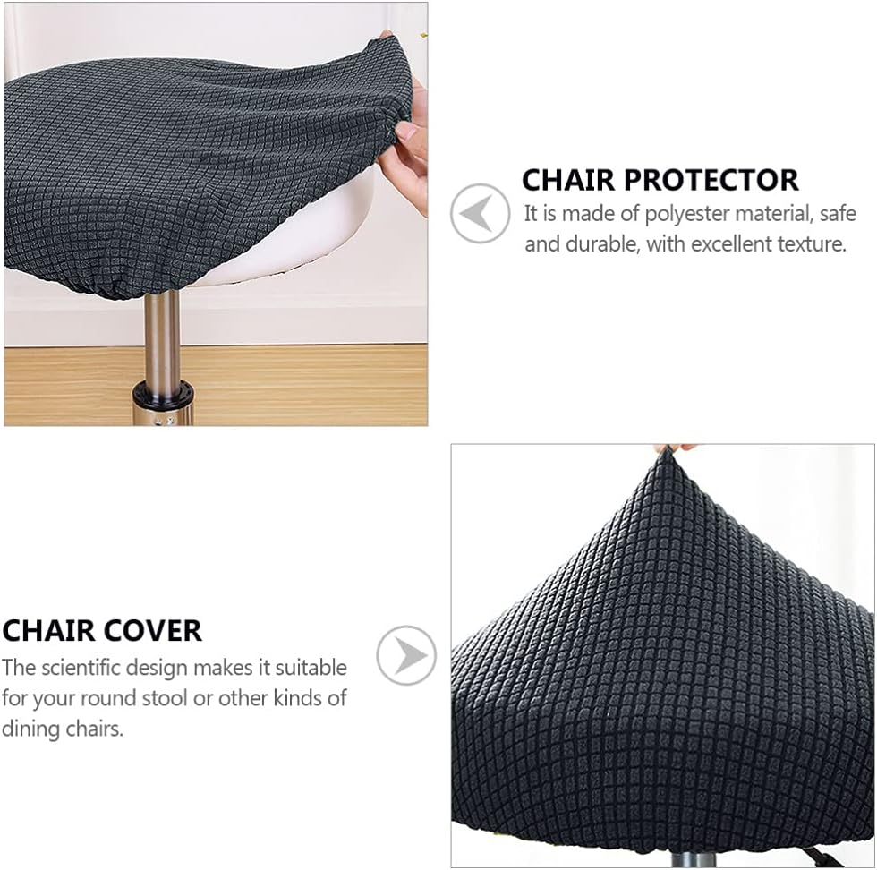 Garneck 1pc Round Stool Cover, Slipcover for Counter Stool, Bench, Outdoor Recliners, Dining Chair Polyester Cover