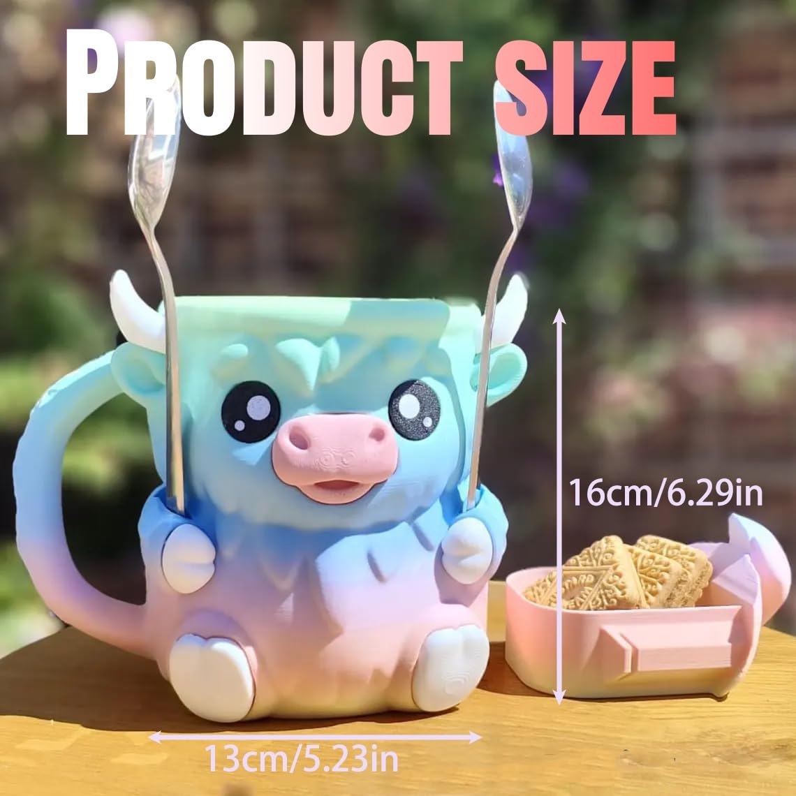 Highland Cow Ice Pint Holder-Container Leak Proof Popsicle,16 OZ Ice Cream Cups,Ice Pint Holder Compatible with Ben & Jerry’s Ice Cream,Gift for Cream Lovers (Pink)