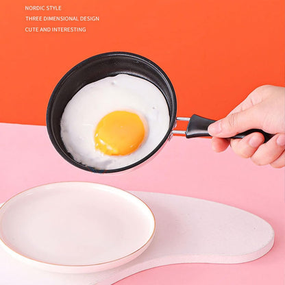 Mini Frying Pan, 5" Nonstick Stainless Steel Skillet, Blue, for Eggs and Pancakes