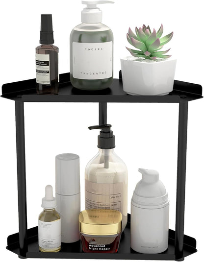 2 Counter Countertop Counter Jesginboo Tier Bathroom Organizer, Vanity Organizer Corner Shelf, Skincare, Makeup