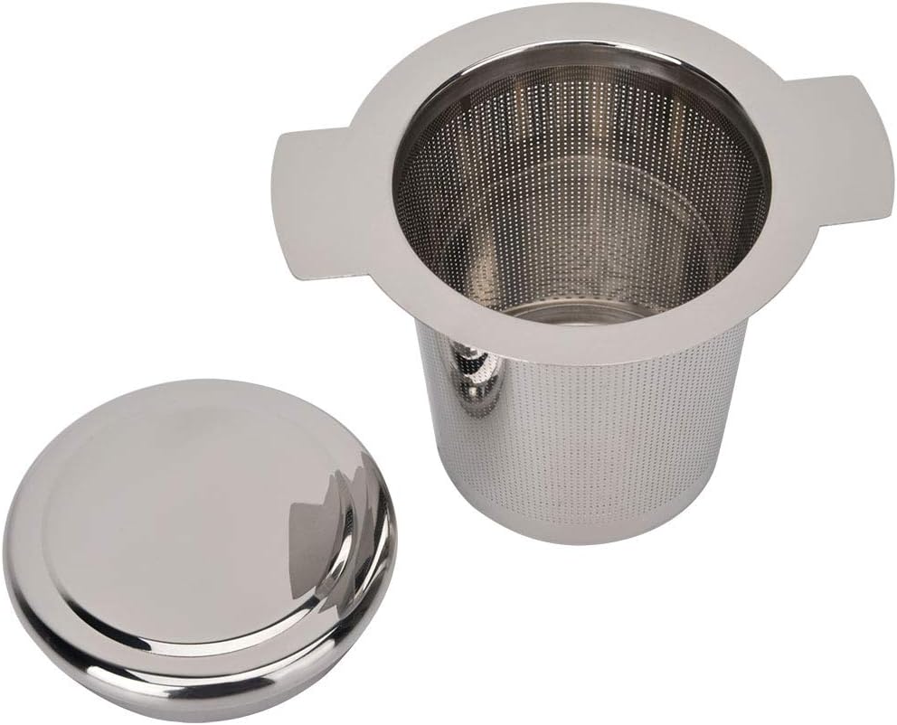 Tea Infuser Mesh Strainer, Extra Fine Stainless Steel with Double Handles for Steeping Loose Leaf Tea and Coffee
