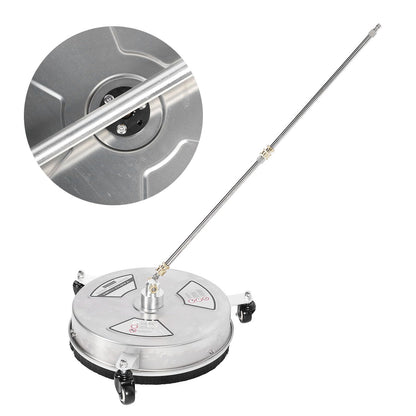 TRELVEX 4000PSI Maximum Pressure, 15 Inch Stainless Steel Surface Cleaner Driveway Power Washer Attachment, Portable Design, Powerful for Various Surfaces