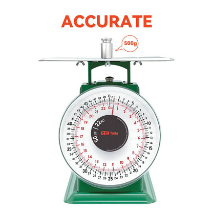 Tada 50lb Heavy Duty Mechanical Dial Kitchen and Food Scale with Stainless Steel Platform