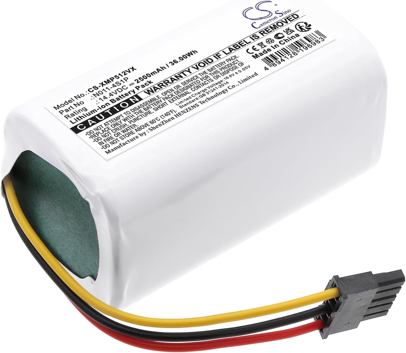 Cameron Sino 2500mAh Replacement Battery for 042621, BHR5217EU, Mi Robot Vacuum Mop 2 Lite