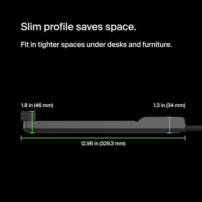Belkin 12-Outlet Surge Protector Power Strip - 12 AC Outlets, 8ft Flat Plug, 3,940 Joules Protection for Home & Office