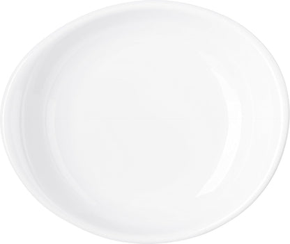 Carlisle FoodService Products Stadia Reusable Plastic Pasta Plate, Melamine, 9.5 Inches, White