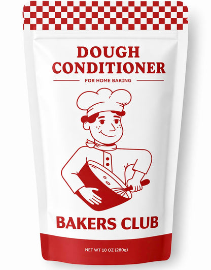 Bakers Club Artisan Dough Conditioner – Bread Improver & Baking Enhancer for Better Texture, Volume & Shelf Life – Sourdough, Pizza Crust, Bagels, Muffins, Cakes, Cookies & Pies Enhances Any Flour 10oz