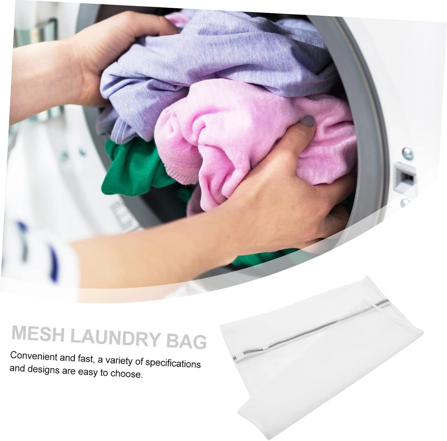 Zerodeko Laundry Bag, Large Durable Mesh Wash Bag for Socks, Clothes, Bedding, Travel Toiletries, Polyester Washing