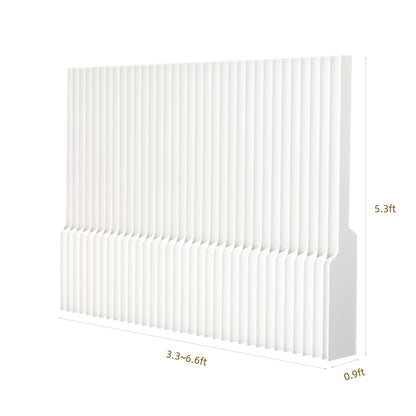 Paper Room Divider，Folding Privacy Screen, Portable Paper Room Partition, Accordion wall Divider for Dorm Office Studio Exhibition Salon (6.6'W x 5.3'H)