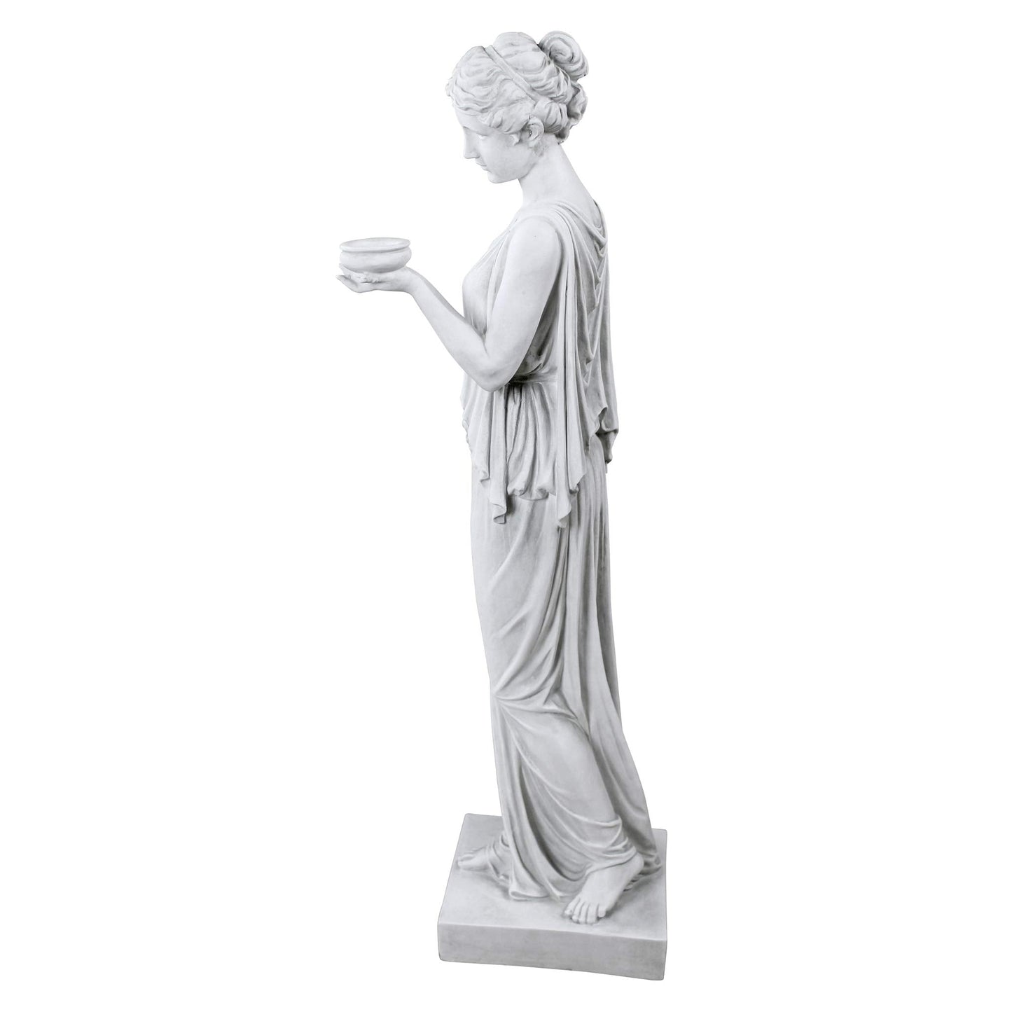 Design Toscano KY71304 Hebe Greek Woman Patron of Youth Indoor/Outdoor Garden Statue, Large Size, 10 inches Wide, 32 inches Tall, Handcast Polyresin, Antique Stone Finish