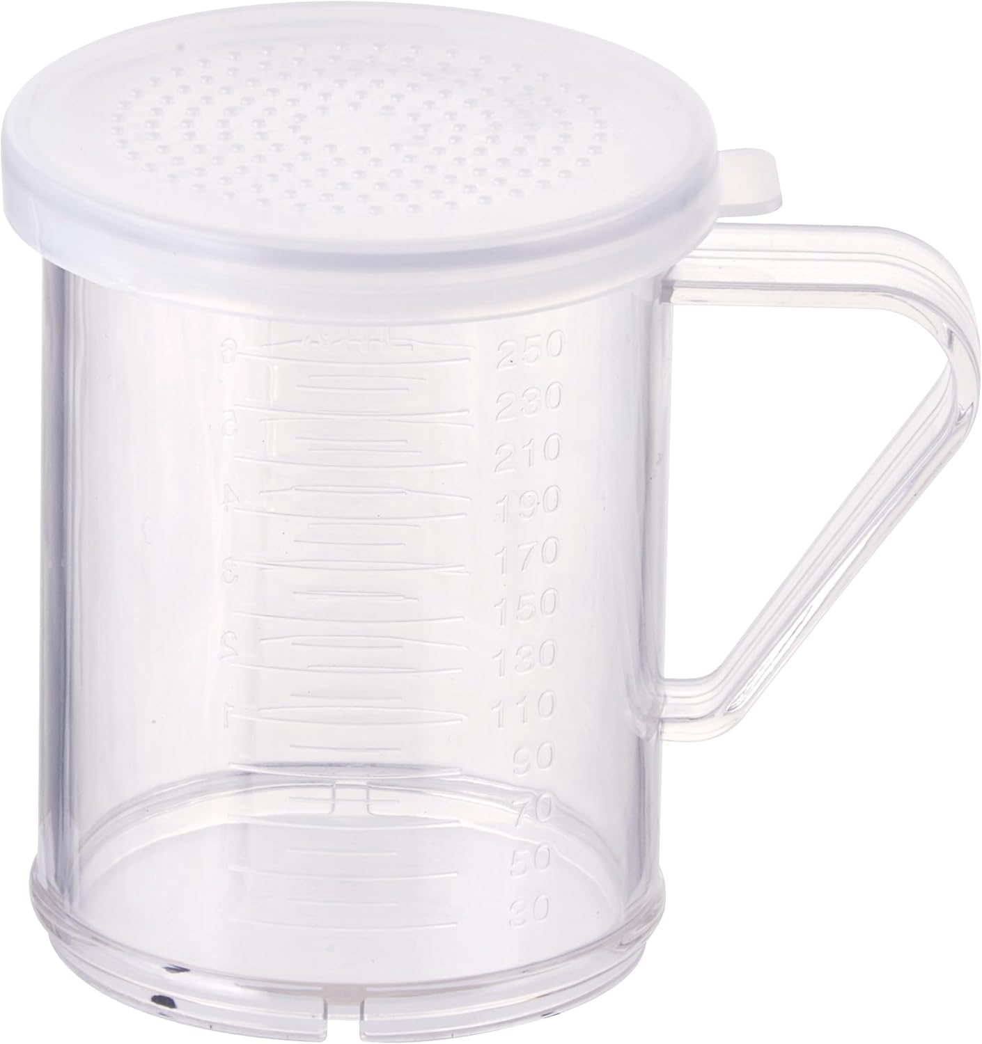 10-Ounce Polycarbonate Dredge with 3 Snap-on Lids, Winware