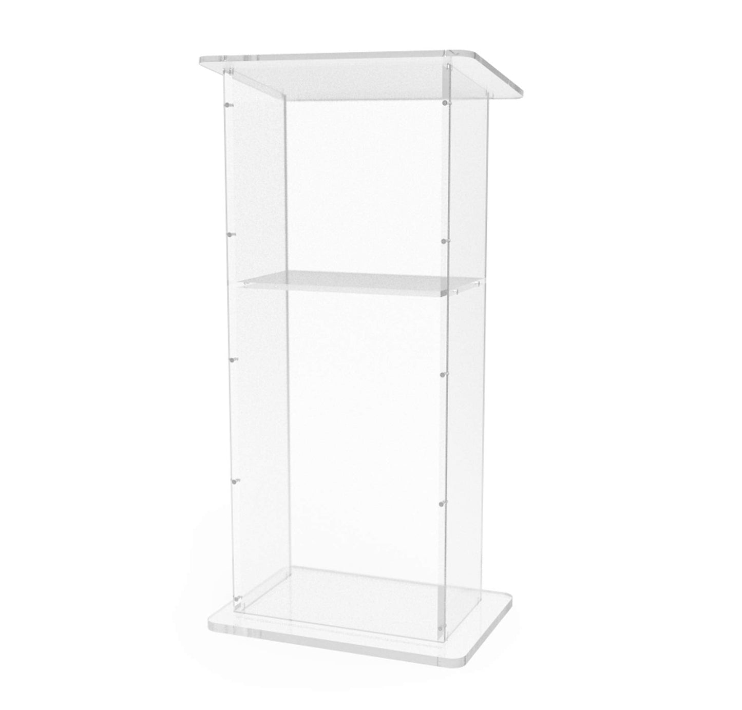 FixtureDisplays® Clear Acrylic Lucite Podium Pulpit Lectern 43" Tall 102703