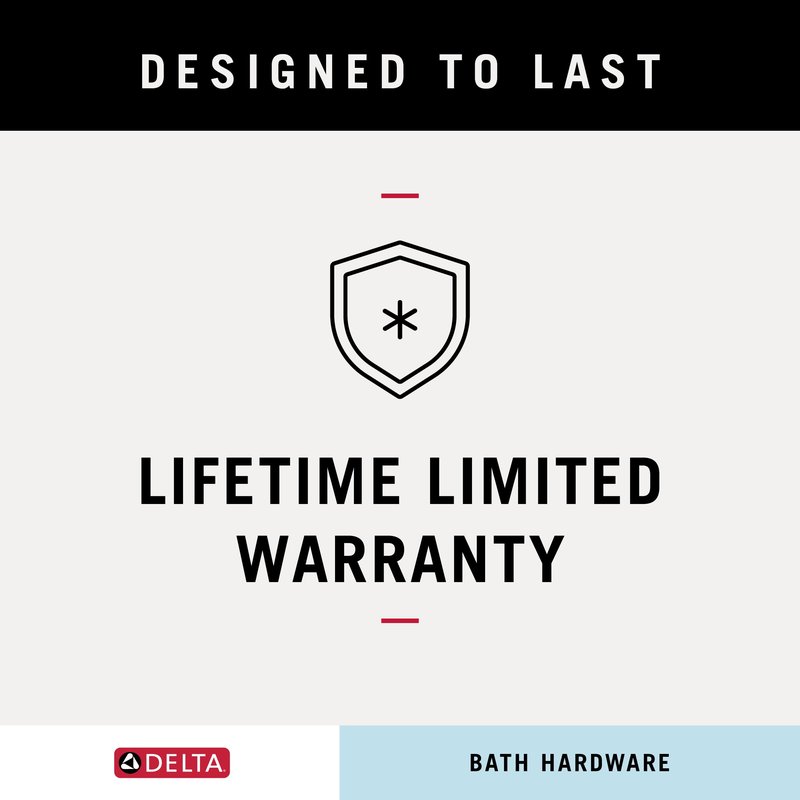 DELTA Cassidy 18 inch Glass Shelf With Towel Bar, Polished Nickel, Bathroom Accessories, 79710-PN