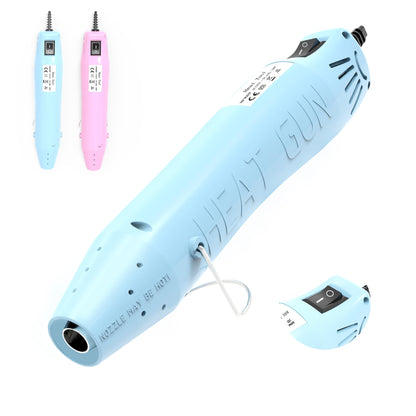Heat Gun for Crafting, Mini Hot Air Gun Tool for Epoxy Resin, Shrunk Wrapping, Embossing, Electronics, Vinyl Wrap, Candle Making, Phone Repair & DIY - Blue