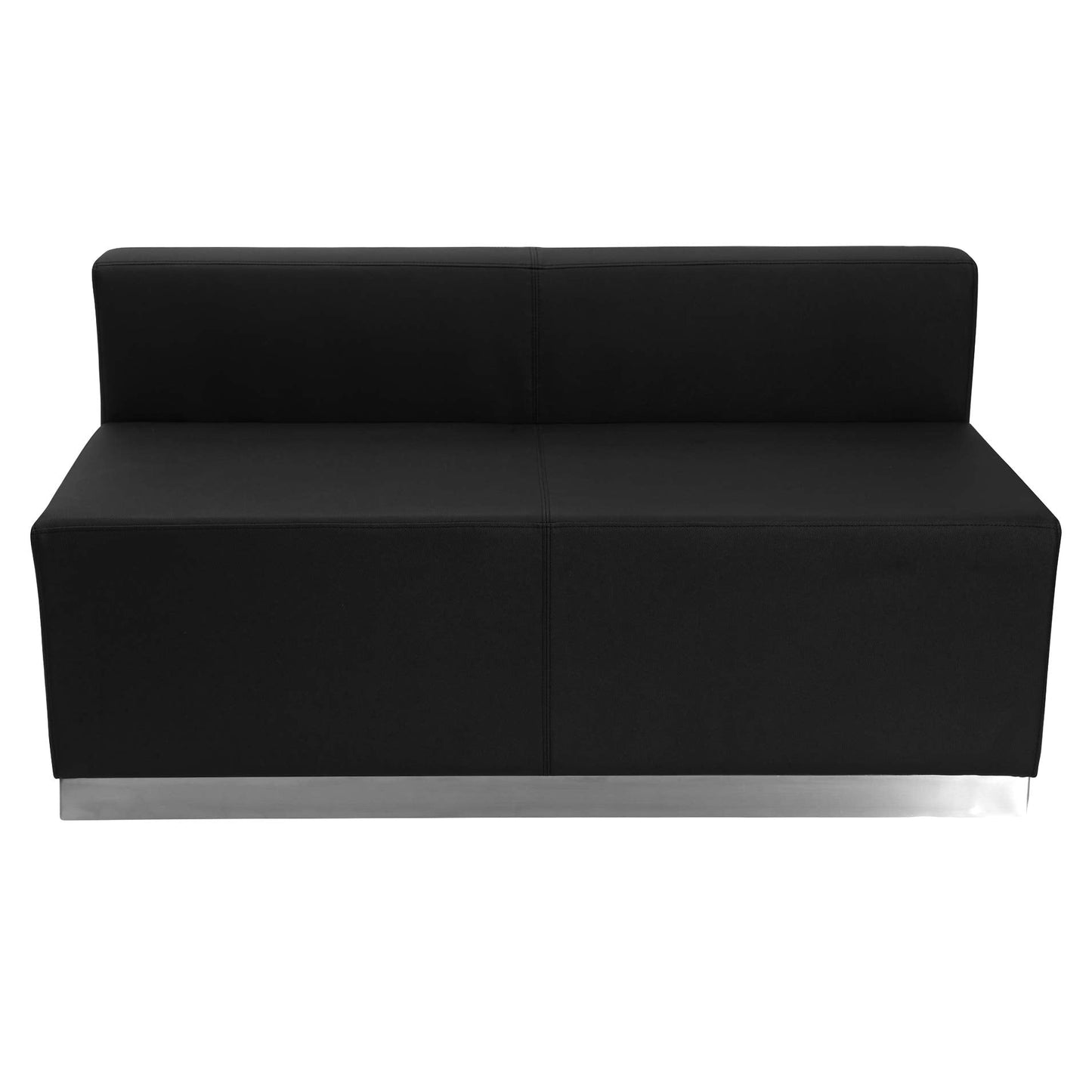 Flash Furniture HERCULES Alon Series Black LeatherSoft Reception Configuration, 6 Pieces