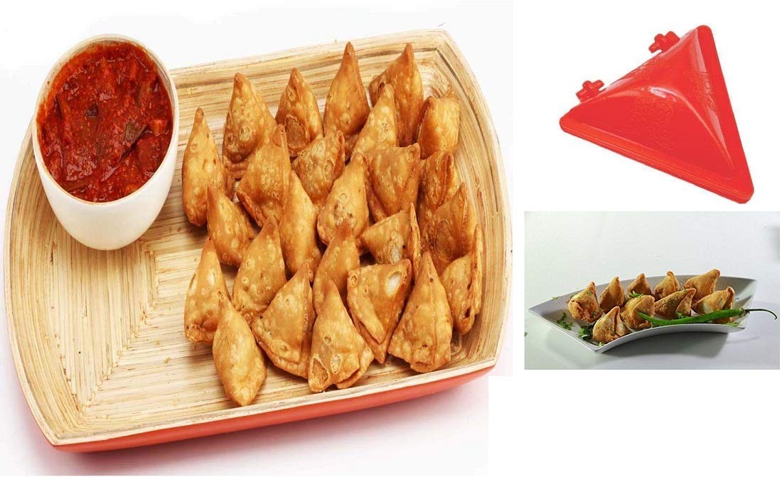 Garden Of Arts Dough Press Dumpling Samosa Modak Gujiya Pie Mould Maker Set of 3