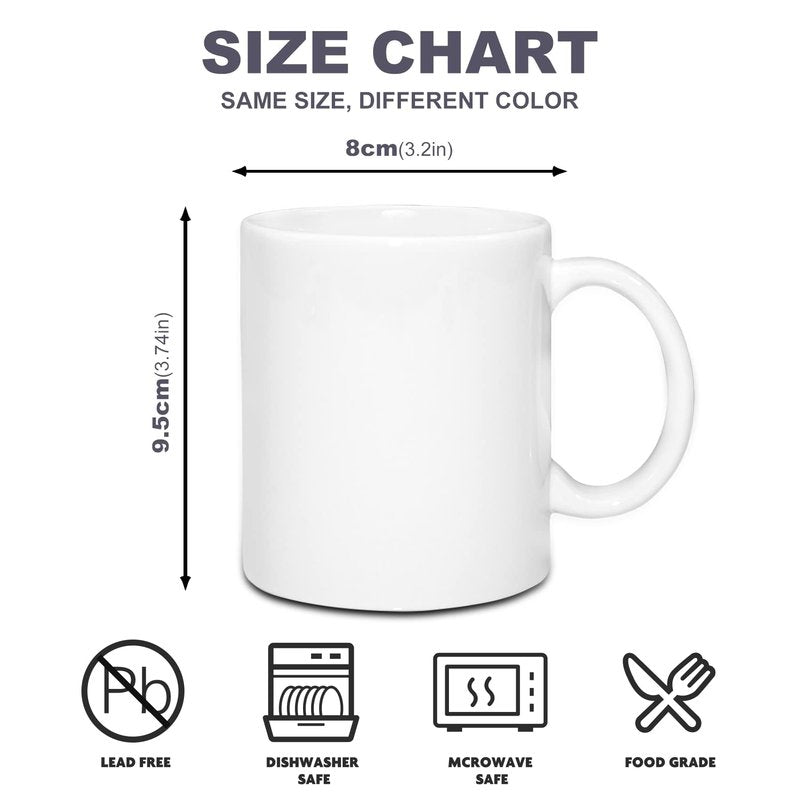 Sumex Set of 24 11oz Sublimation Blanks White Ceramic Coffee Mugs for Tea, Milk, Latte, Hot Cocoa
